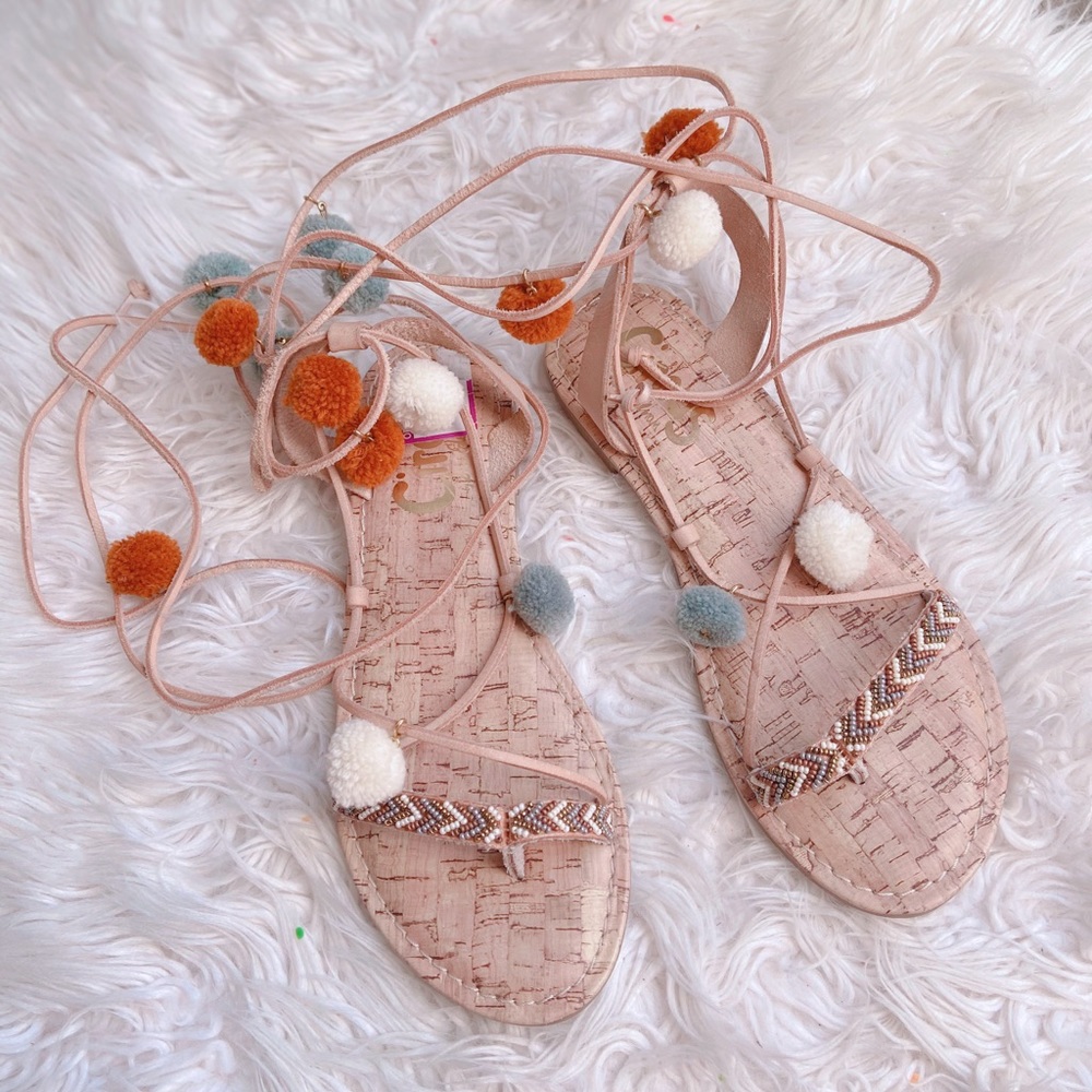 Sam Edelman pompom valencia sandals